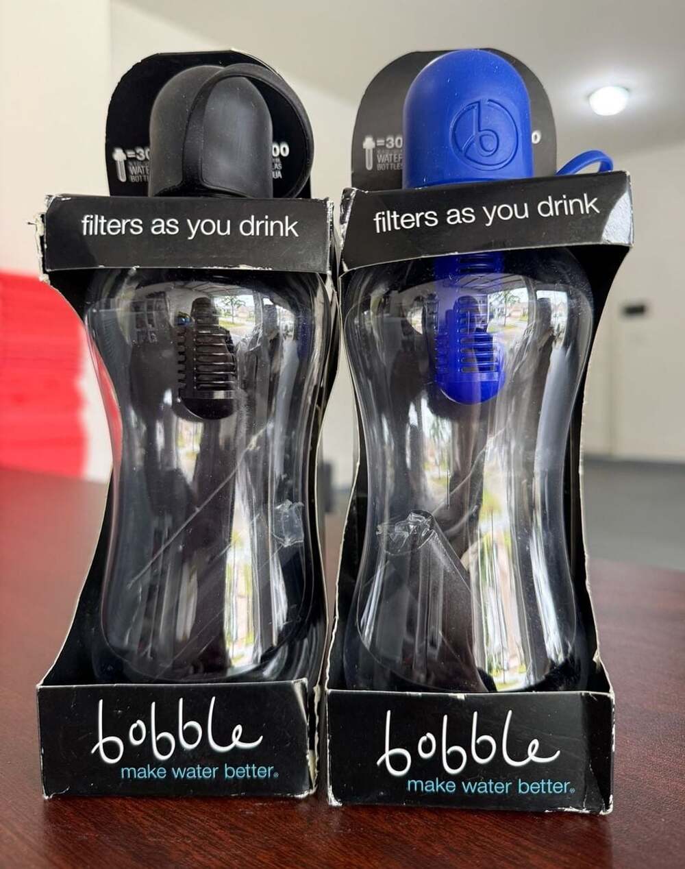 2 NEW Bobble Classic Water Bottle Filtration 18.5 oz Hike Camp